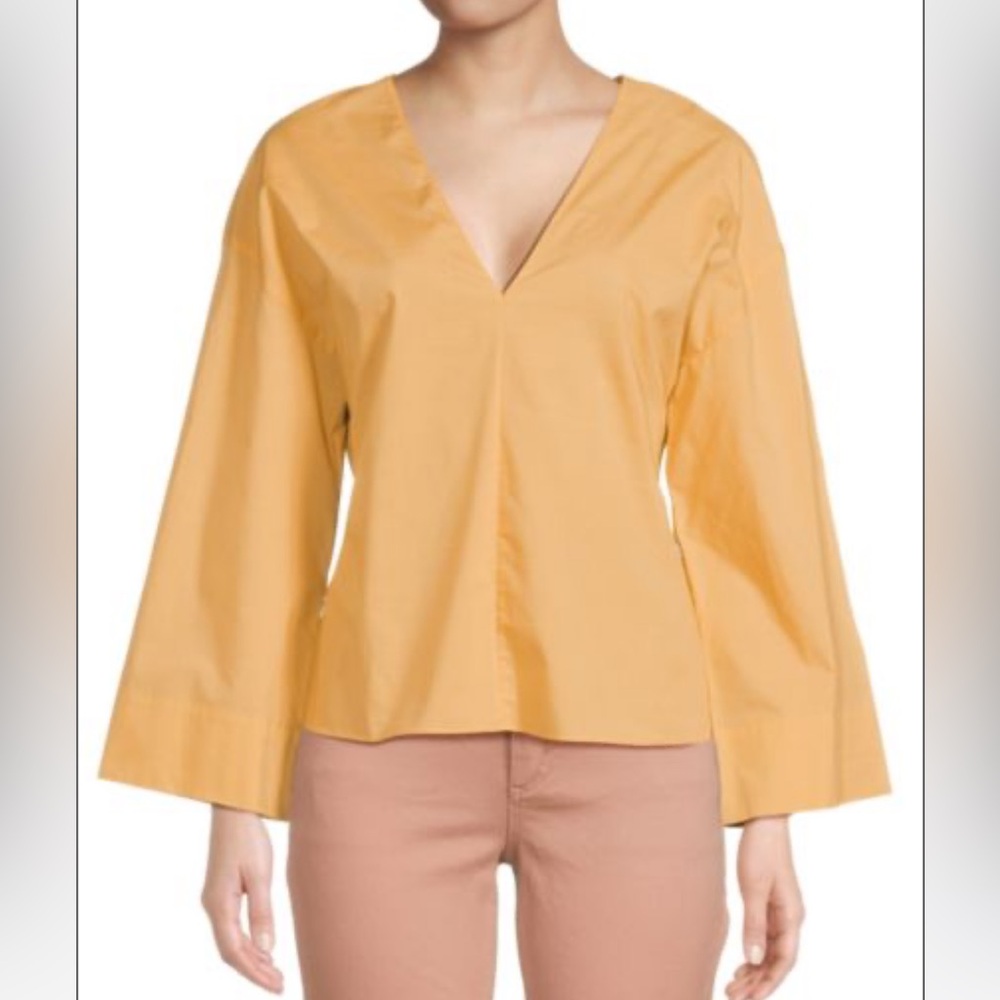 Vince Women's Long Sleeve Double V-Neck Blouse
